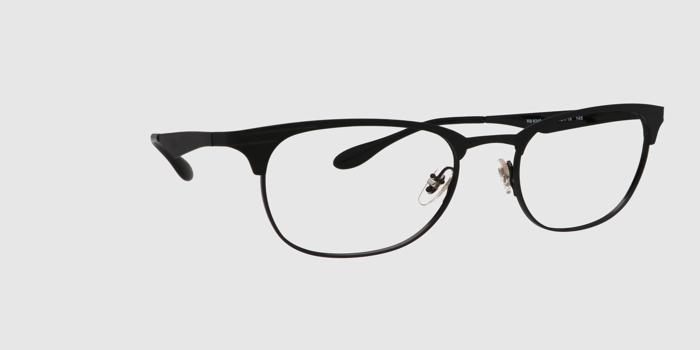  Black Full frame Oval Eyeglasses for Men
