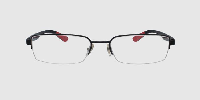  Black Half rim Rectangle Eyeglasses for Men and Women