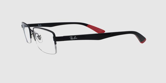  Black Half rim Rectangle Eyeglasses for Men and Women