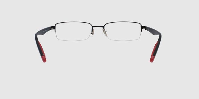  Black Half rim Rectangle Eyeglasses for Men and Women