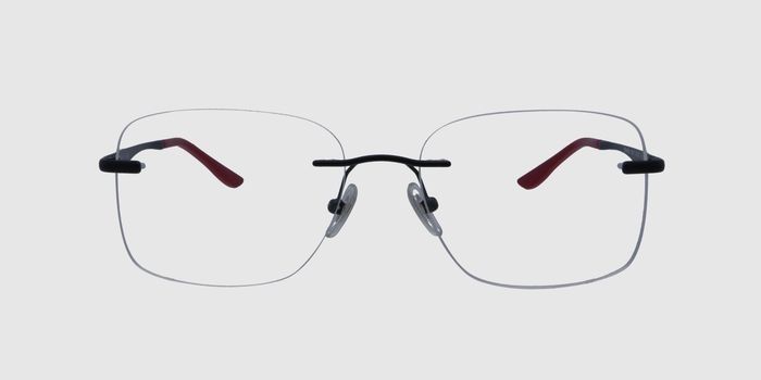  Black Rimless Rectangle Eyeglasses for Men and Women