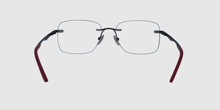  Black Rimless Rectangle Eyeglasses for Men and Women