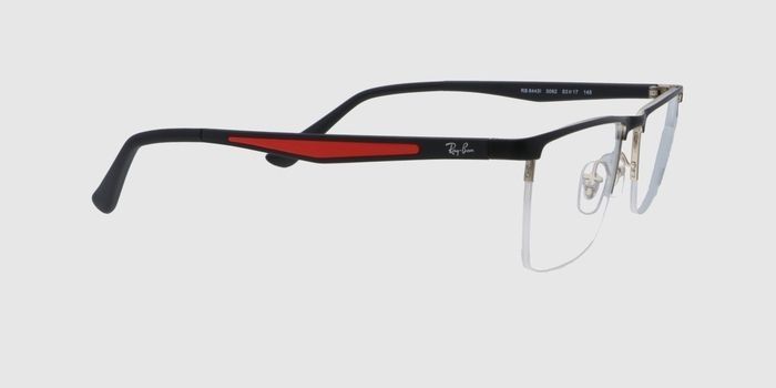  Black Half rim Rectangle Eyeglasses for Men and Women