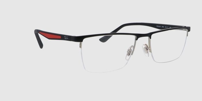  Black Half rim Rectangle Eyeglasses for Men and Women