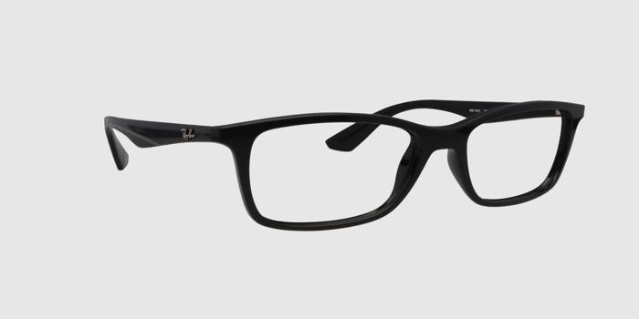 Black Full frame Rectangle Eyeglasses for Men