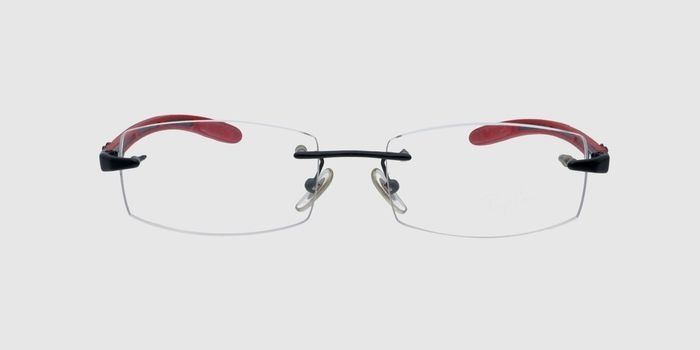  Black Rimless Rectangle Eyeglasses for Men and Women