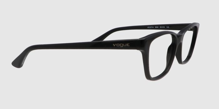  Black Full frame Rectangle Eyeglasses for Women