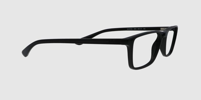  Black Full frame Rectangle Eyeglasses for Men
