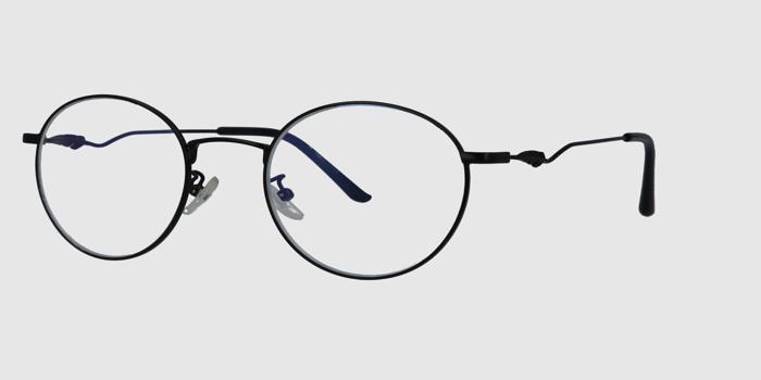  Black Full rim Round Eyeglasses for Women