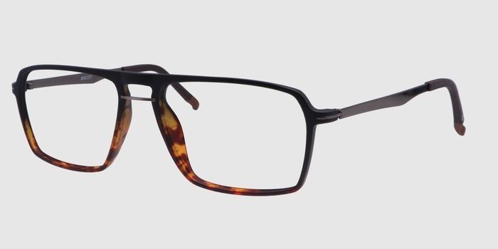  Black Full frame Rectangle Eyeglasses for Men and Women