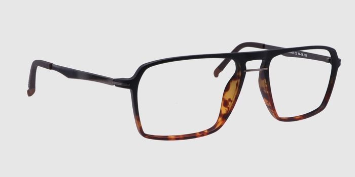  Black Full frame Rectangle Eyeglasses for Men and Women