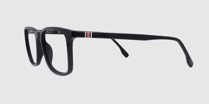  Black Full frame Rectangle Eyeglasses for Men and Women