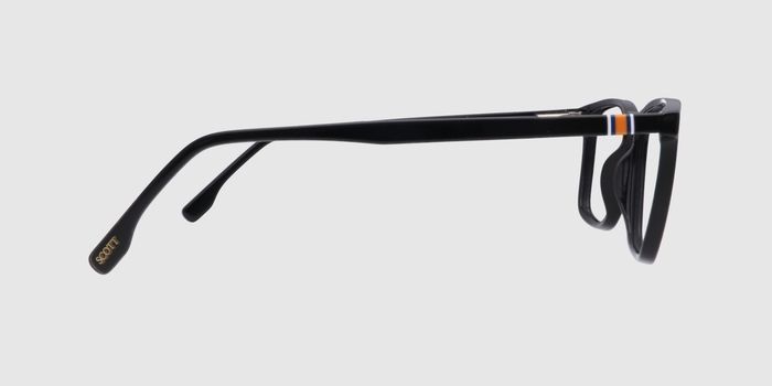  Black Full frame Rectangle Eyeglasses for Men and Women