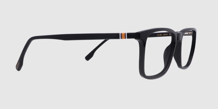  Black Full frame Rectangle Eyeglasses for Men and Women