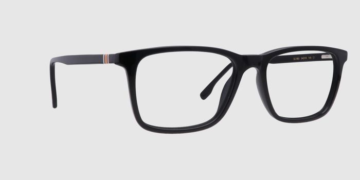  Black Full frame Rectangle Eyeglasses for Men and Women