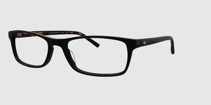  Black Full frame Rectangle Eyeglasses for Men