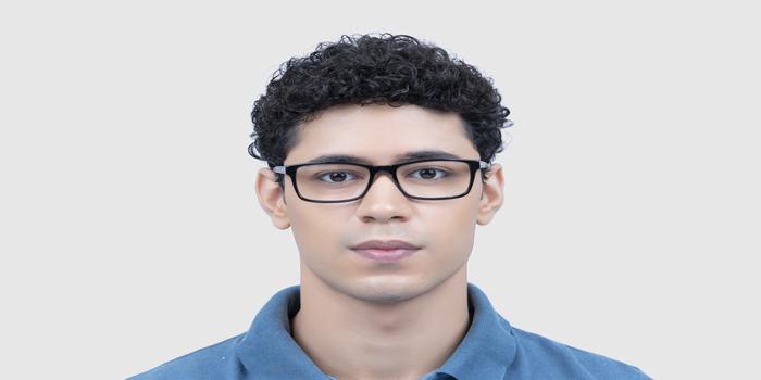  Black Full frame Rectangle Eyeglasses for Men