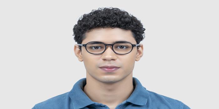  Black Full frame Round Eyeglasses for Men and Women