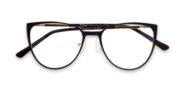 INTEGRITI Black Full Frame Cateye Eyeglasses for Women