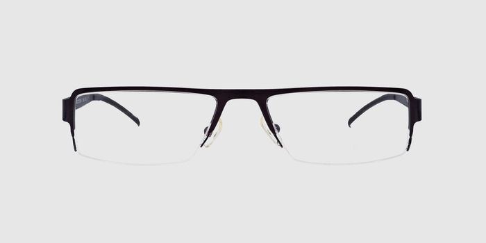  Black Half rim Rectangle Eyeglasses for Women