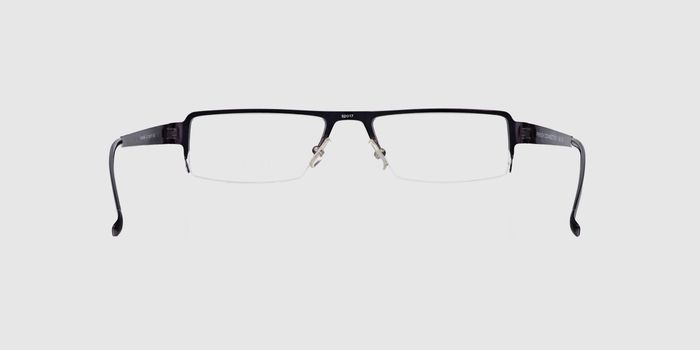  Black Half rim Rectangle Eyeglasses for Women