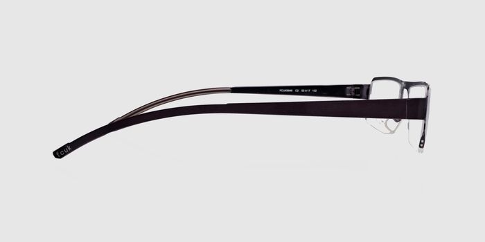  Black Half rim Rectangle Eyeglasses for Women
