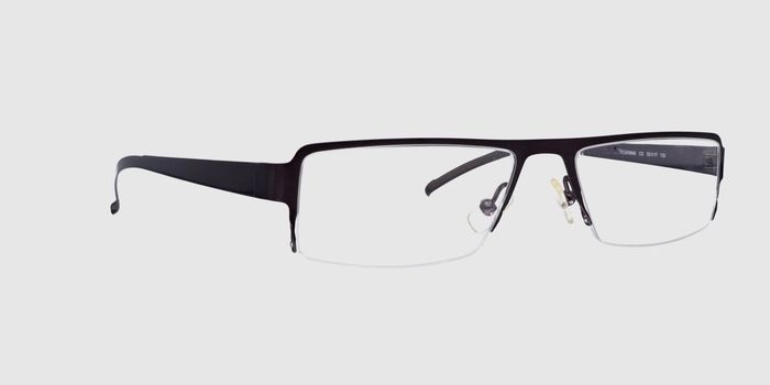  Black Half rim Rectangle Eyeglasses for Women