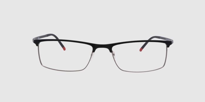  Black Full frame Rectangle Eyeglasses for Men