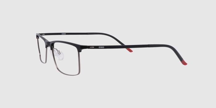  Black Full frame Rectangle Eyeglasses for Men