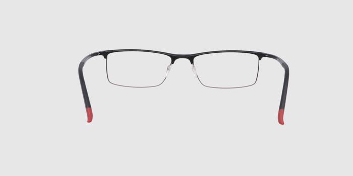  Black Full frame Rectangle Eyeglasses for Men