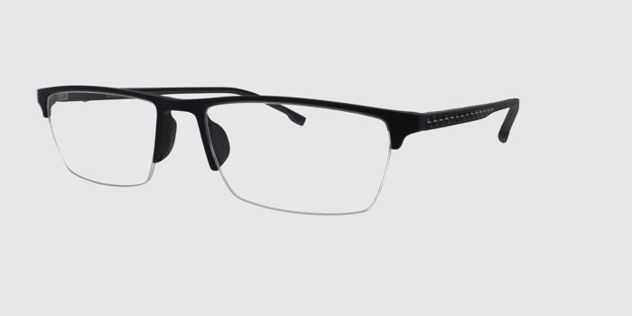  Black Half rim Rectangle Eyeglasses for Men and Women