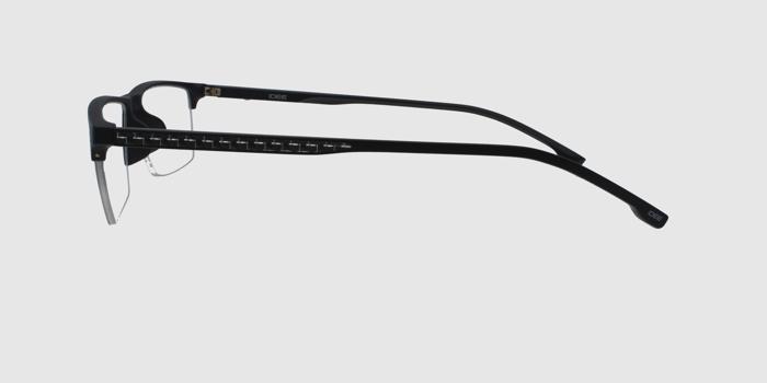  Black Half rim Rectangle Eyeglasses for Men and Women