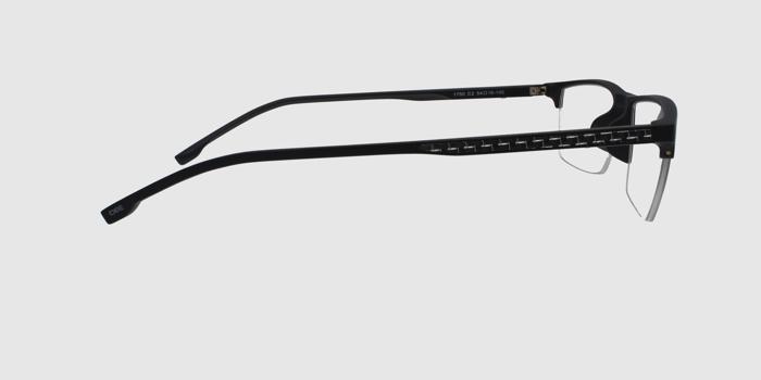  Black Half rim Rectangle Eyeglasses for Men and Women