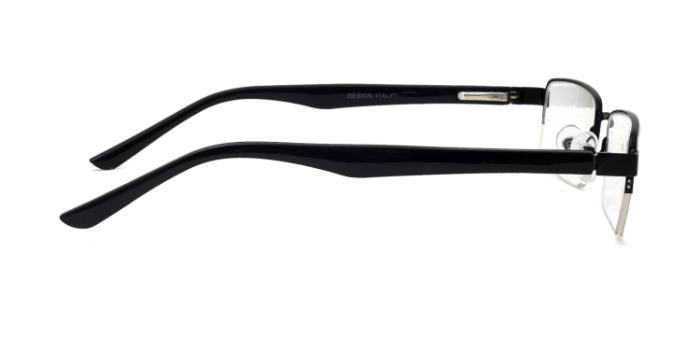  Black Half Frame Rectangle Eyeglasses for Men and Women