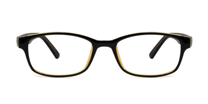  Black Full Frame Rectangle Eyeglasses for Men and Women