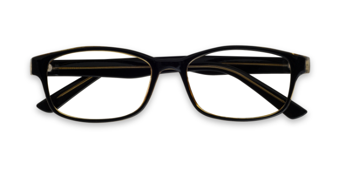  Black Full Frame Rectangle Eyeglasses for Men and Women