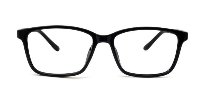  Black Full Frame Rectangle Eyeglasses for Men and Women