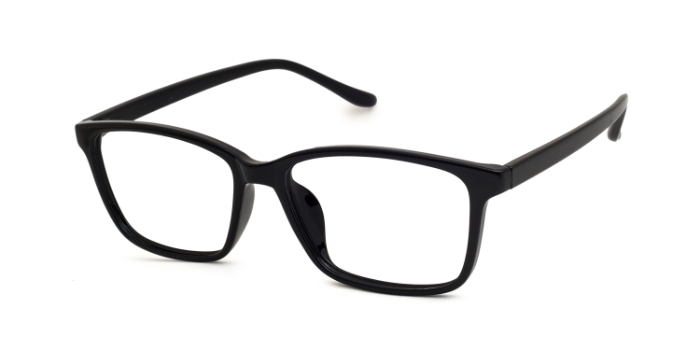  Black Full Frame Rectangle Eyeglasses for Men and Women