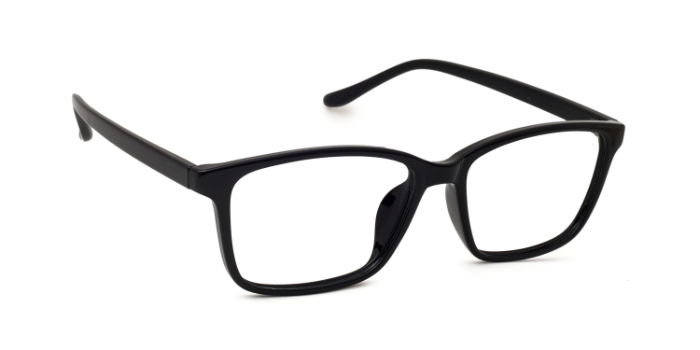  Black Full Frame Rectangle Eyeglasses for Men and Women
