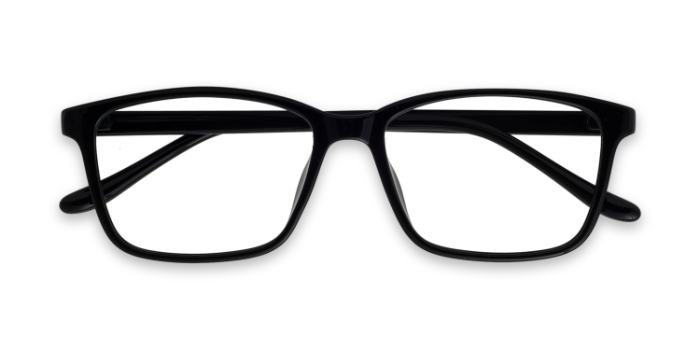  Black Full Frame Rectangle Eyeglasses for Men and Women
