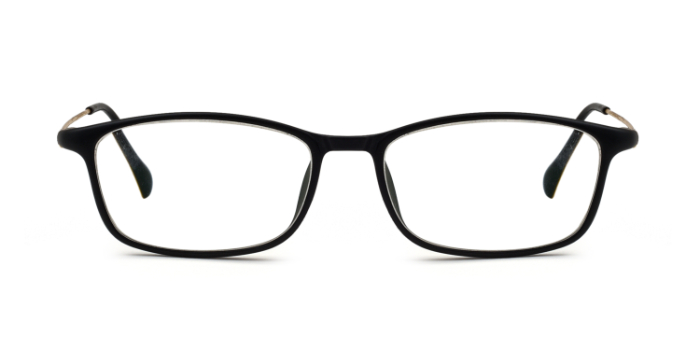  Black Full Frame Rectangle Eyeglasses for Men and Women