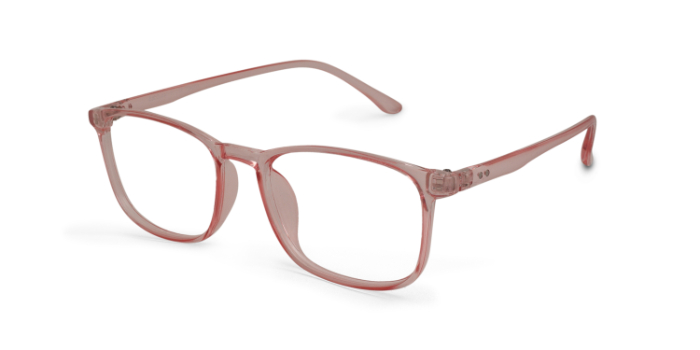  Pink Full Frame Rectangle Eyeglasses for Women