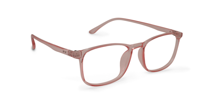  Pink Full Frame Rectangle Eyeglasses for Women