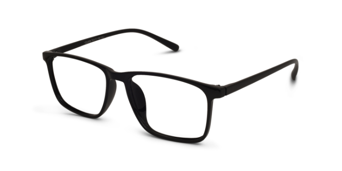  Black Full Frame Rectangle Eyeglasses for Men and Women