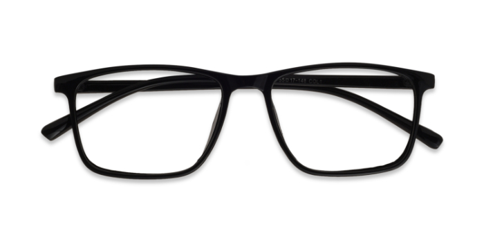  Black Full Frame Rectangle Eyeglasses for Men and Women