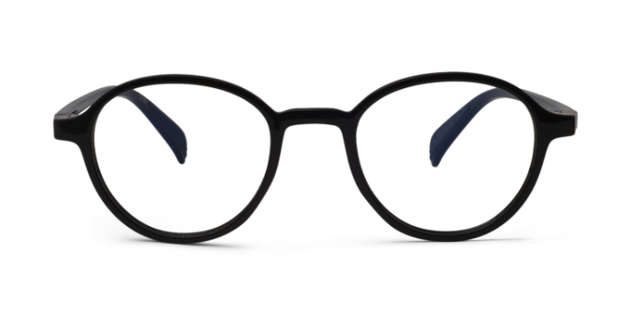  Black Full Frame Round Eyeglasses for Men and Women