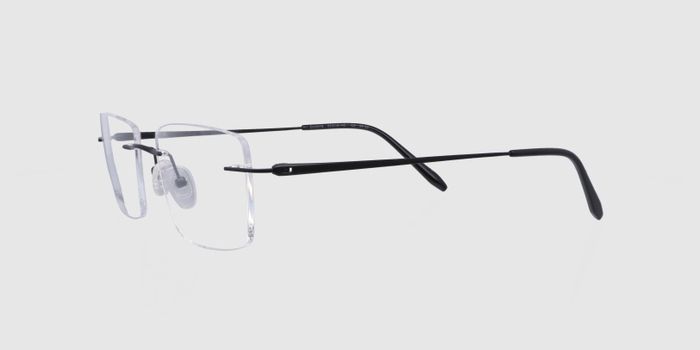  Black Rimless Rectangle Eyeglasses for Men and Women