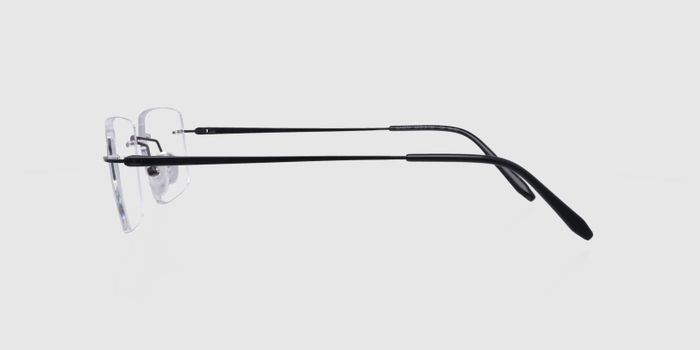  Black Rimless Rectangle Eyeglasses for Men and Women