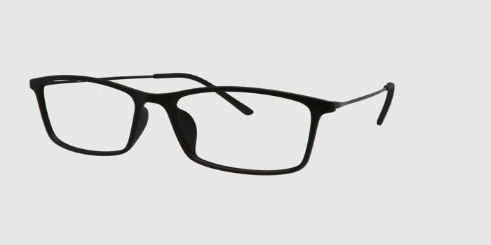  Black Full frame Rectangle Eyeglasses for Men