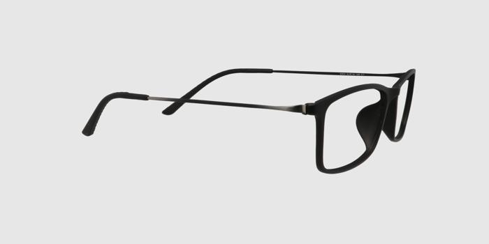  Black Full frame Rectangle Eyeglasses for Men
